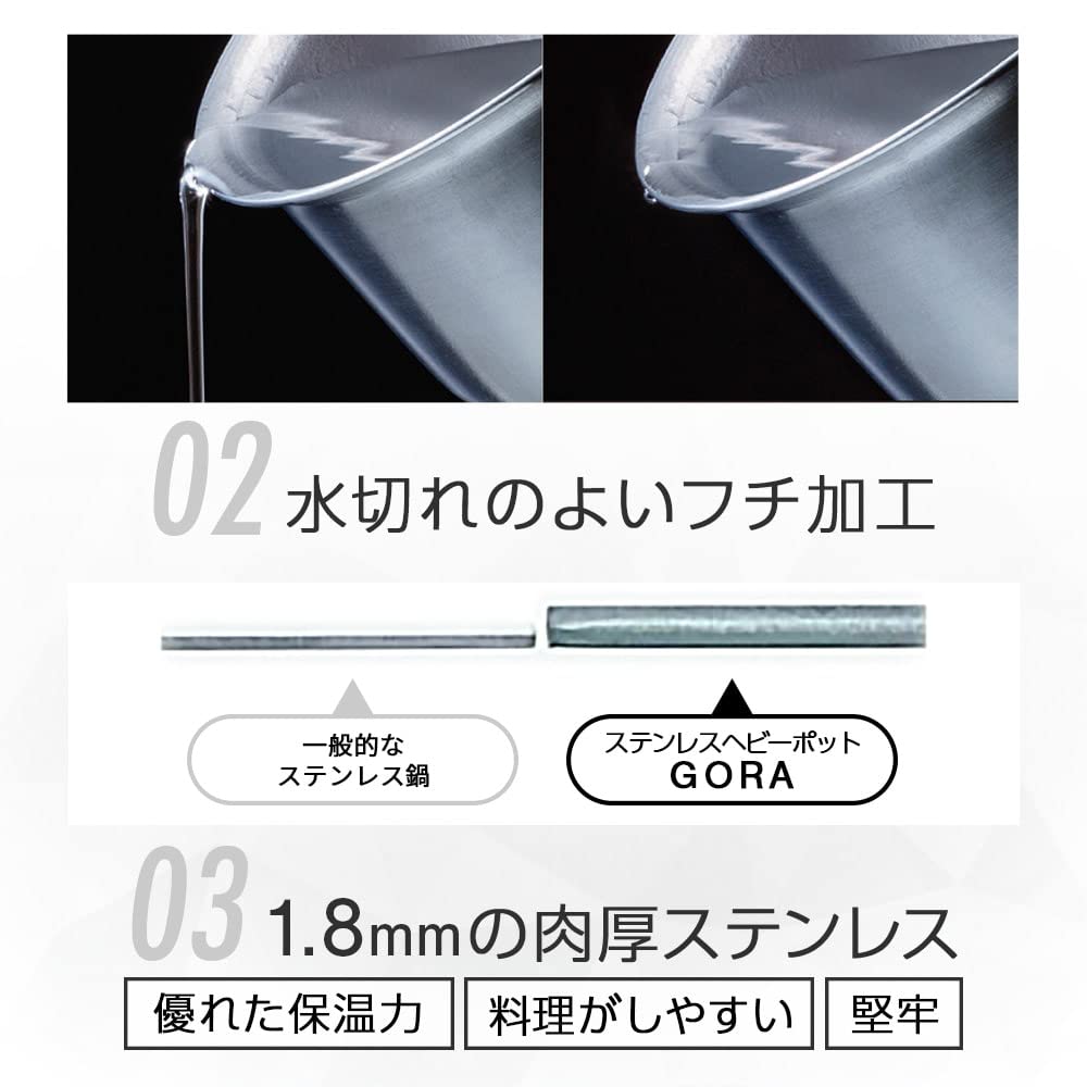 Amazon | ソト(SOTO) 日本製 ステンレス 鍋 セット 1.8㎜厚で